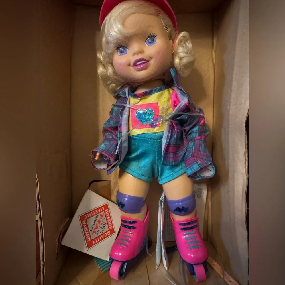 Vintage California Roller Blade Girl Blonde Doll in Box 90s Y2K Skate by Herself